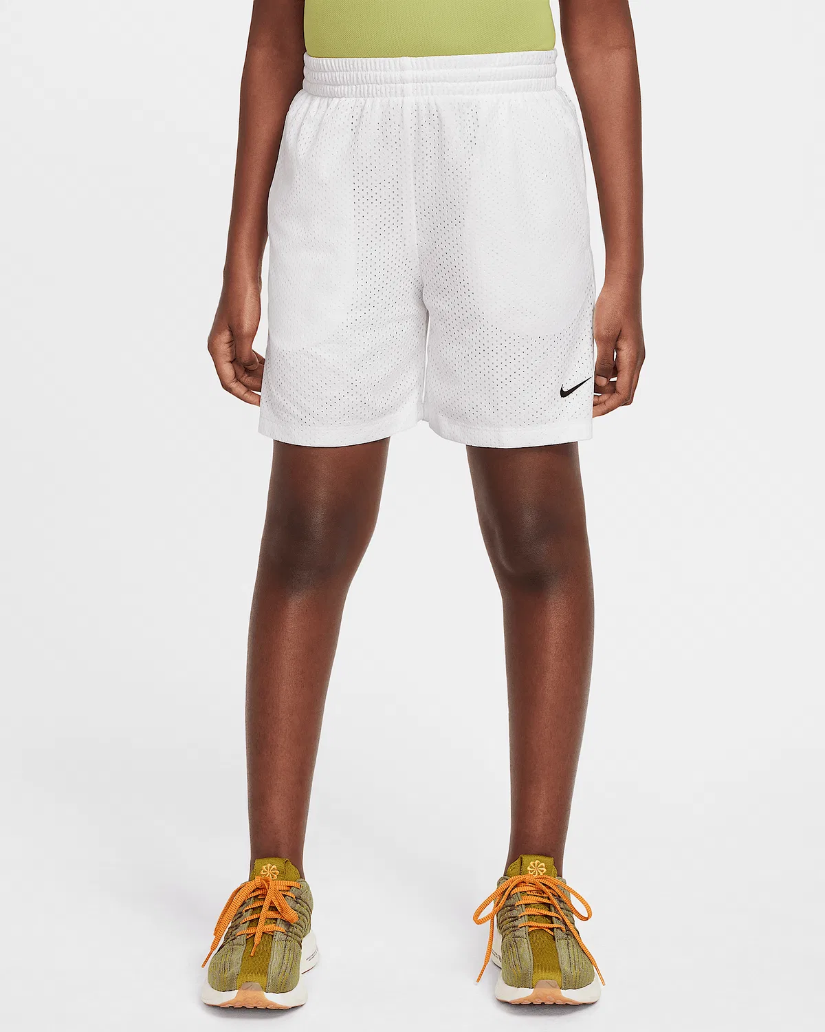 Детские (мальчиковые) шорты Nike Dri-FIT Mesh Multi, White/Black