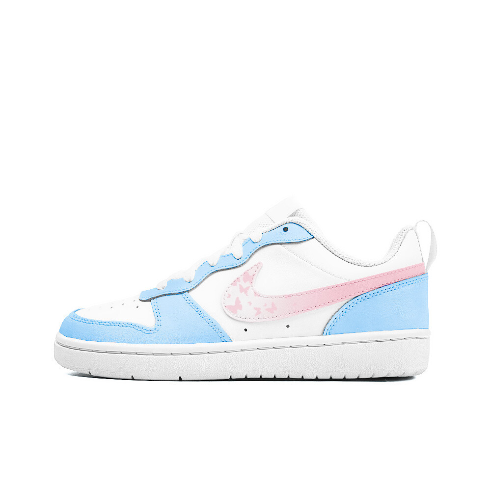 

Кроссовки Nike Court Borough Skateboard Shoes Women's Low-Top White, голубой, Синий, Кроссовки Nike Court Borough Skateboard Shoes Women's Low-Top White, голубой