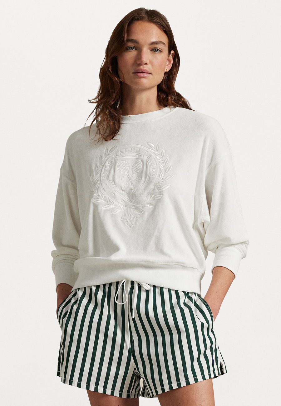 

Толстовка Polo Ralph Lauren WIMBLEDON CREST TERRY CREWNECK, Ceramic White/Off-White