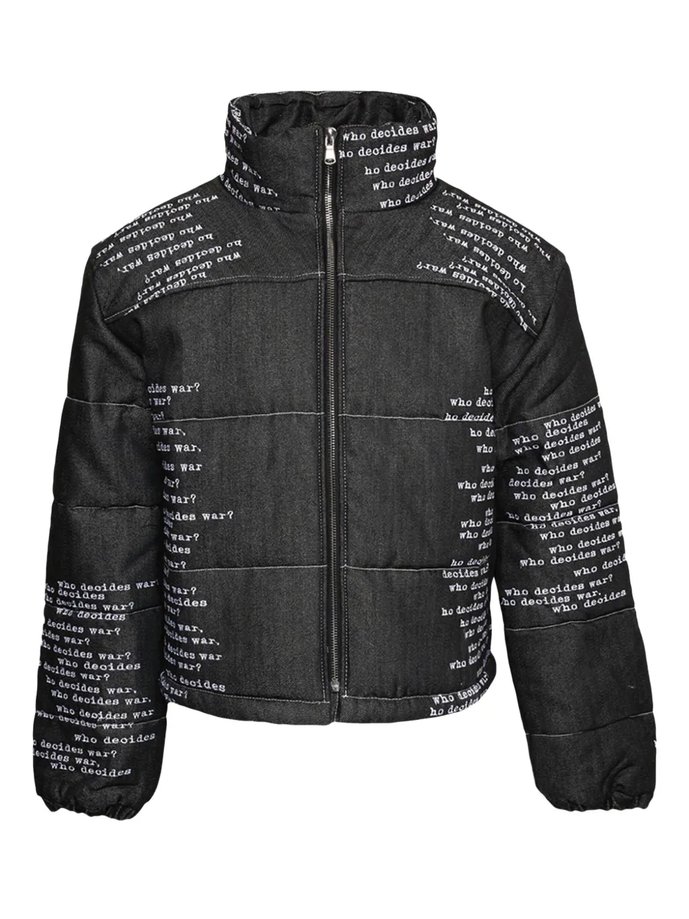 

Пуховик Signature Scripture Who Decides War, черный
