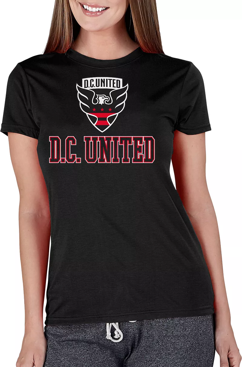 

Женская черная вязаная футболка Concepts Sport DC United Marathon