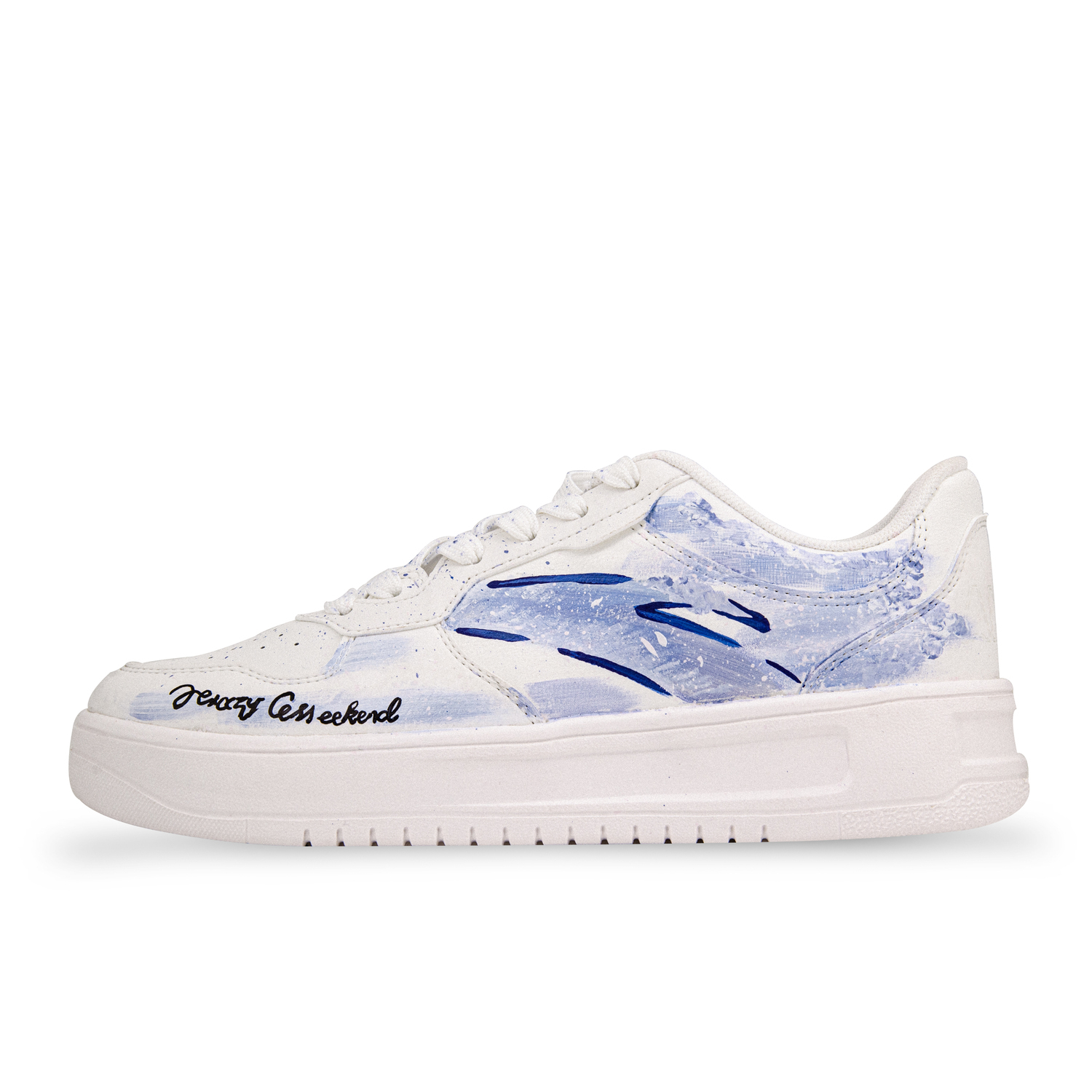 

ANTA Расслабленные скейтборд кроссовки унисекс низкие - синий белый, цвет Blue White