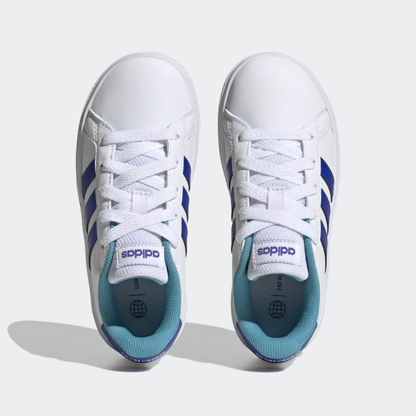 Кроссовки adidas Kids' Grand Court 2.0, белый/голубой — фото 2
