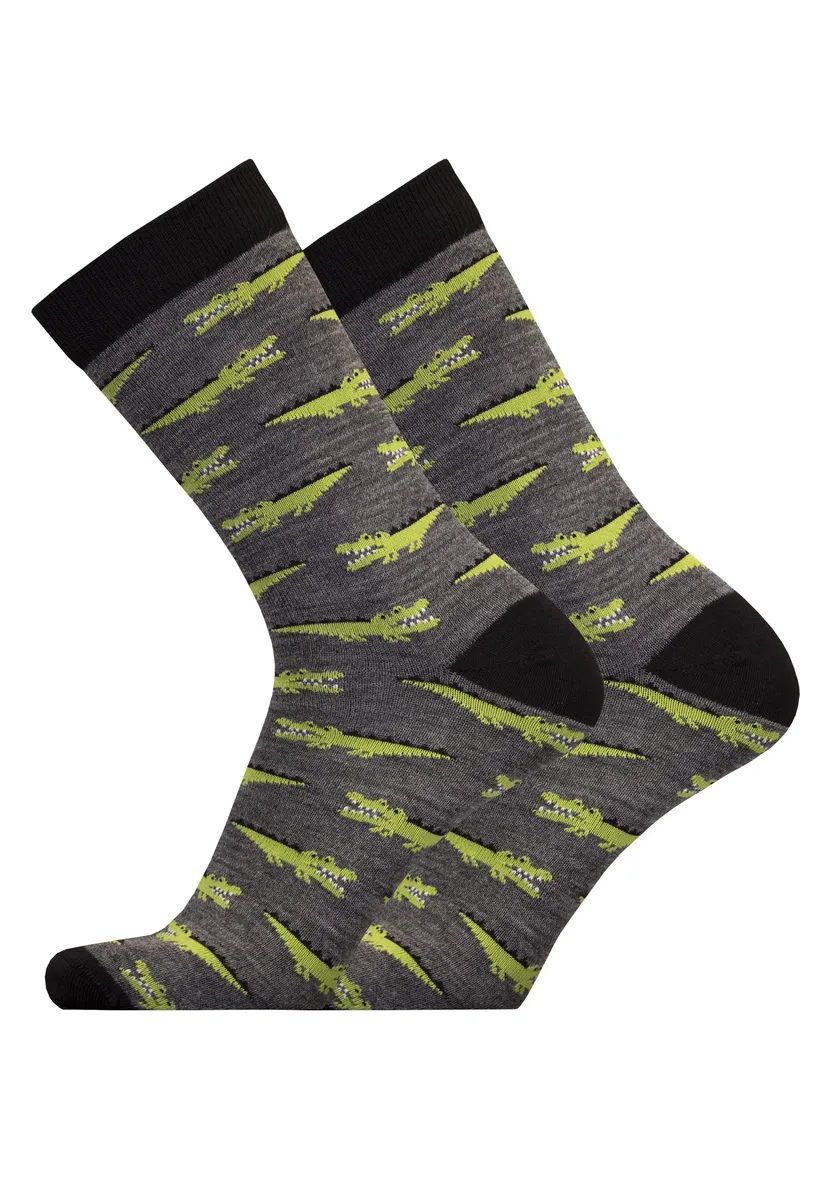

Носки UphillSport "CROCODILE, 2 шт." (2 пары), дышащие, серый