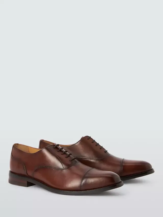 Классические кожаные оксфордские туфли John Lewis, Brown Mid — фото 3
