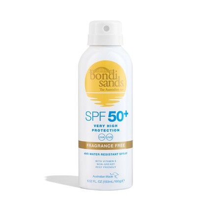 

Солнцезащитный спрей Spf 50 без отдушек 160 г Bondi Sands