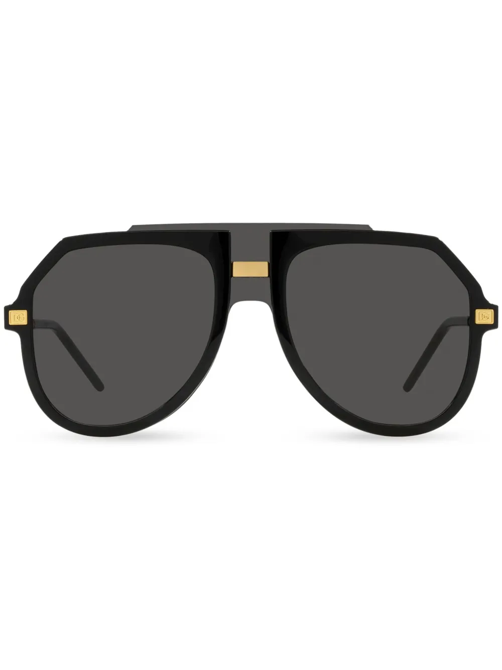

Солнцезащитные очки в массивной оправе с логотипом Dolce & Gabbana Eyewear, черный