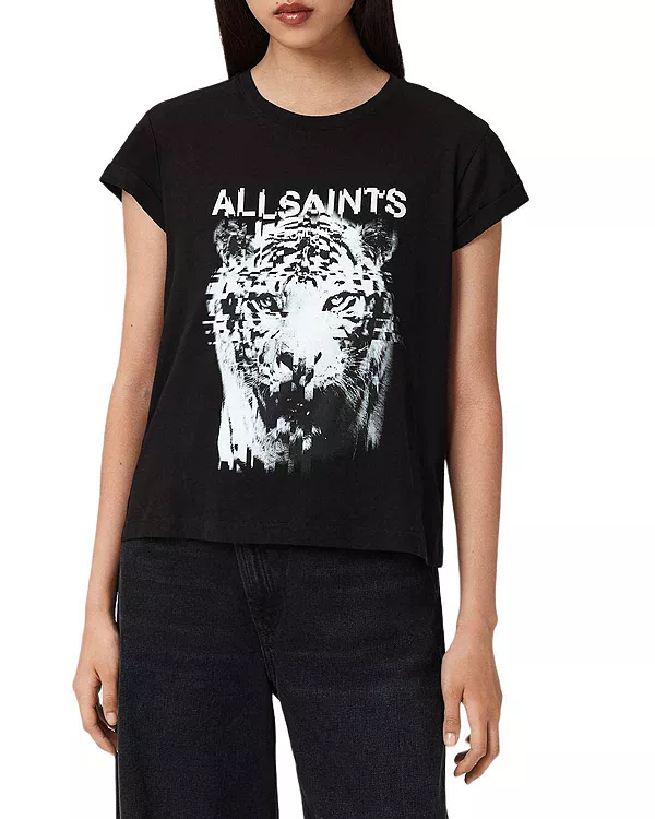 

Статичная футболка Анна Allsaints, черный