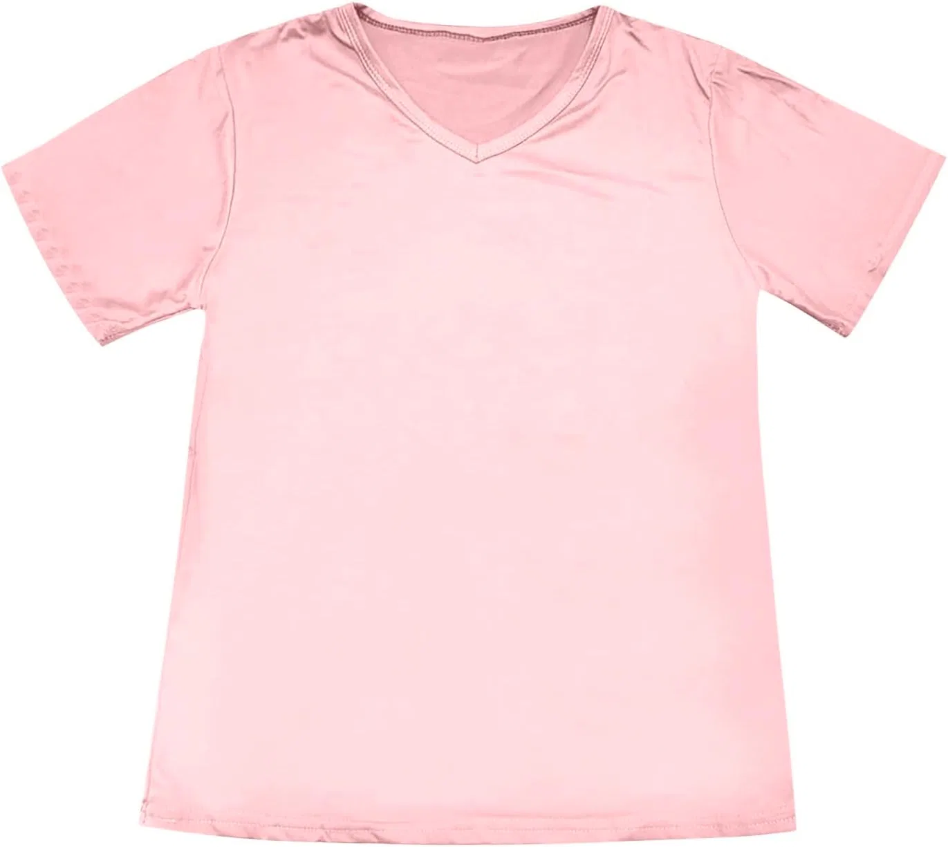 Блуза женская с V-образным вырезом, длинный рукав, casual, Pink — фото 4
