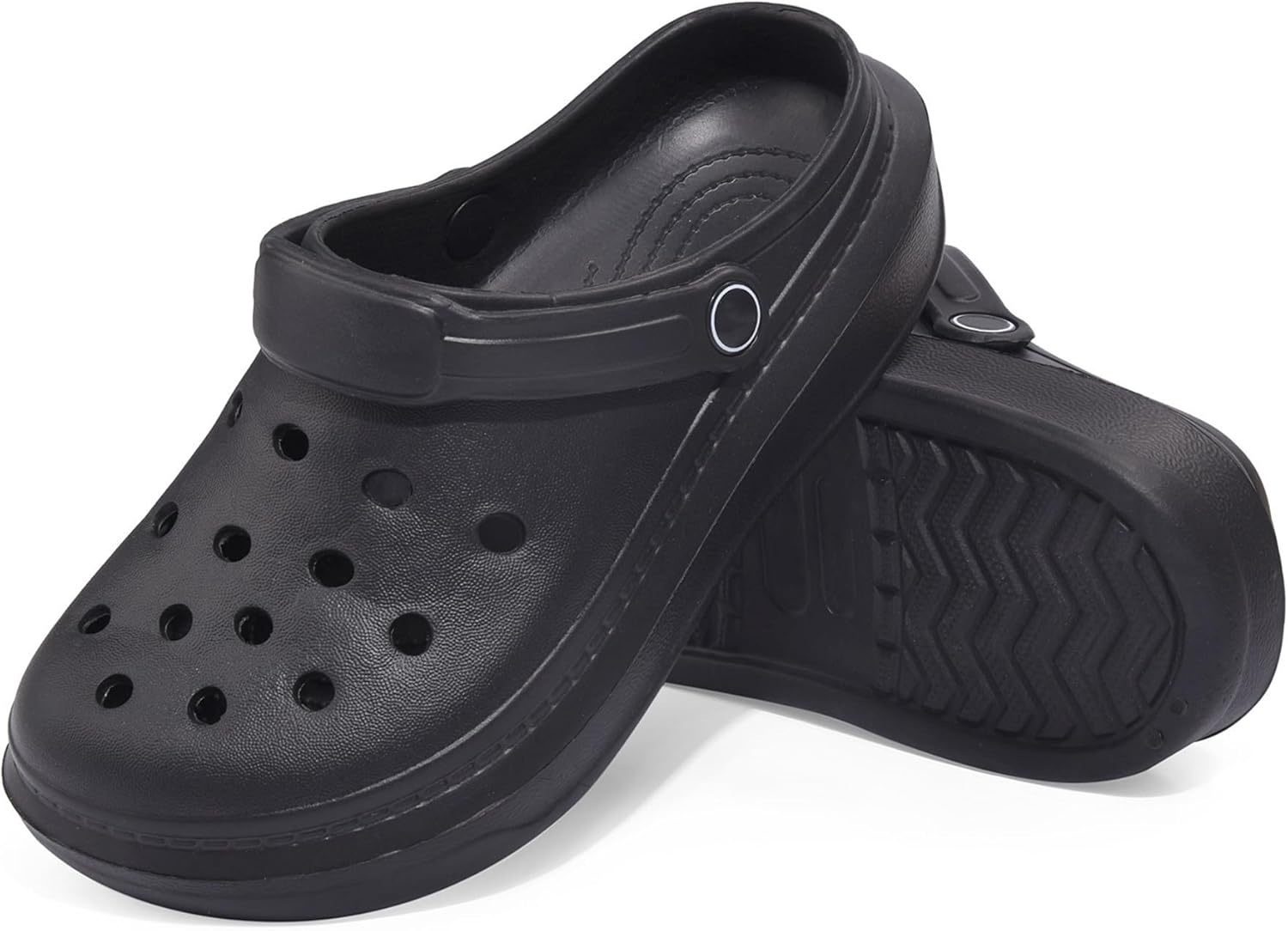 

Женские и мужские сабо VONMAY, дышащие летние пляжные сандалии, регулируемые шлепанцы, садовая обувь, нескользящие, черный