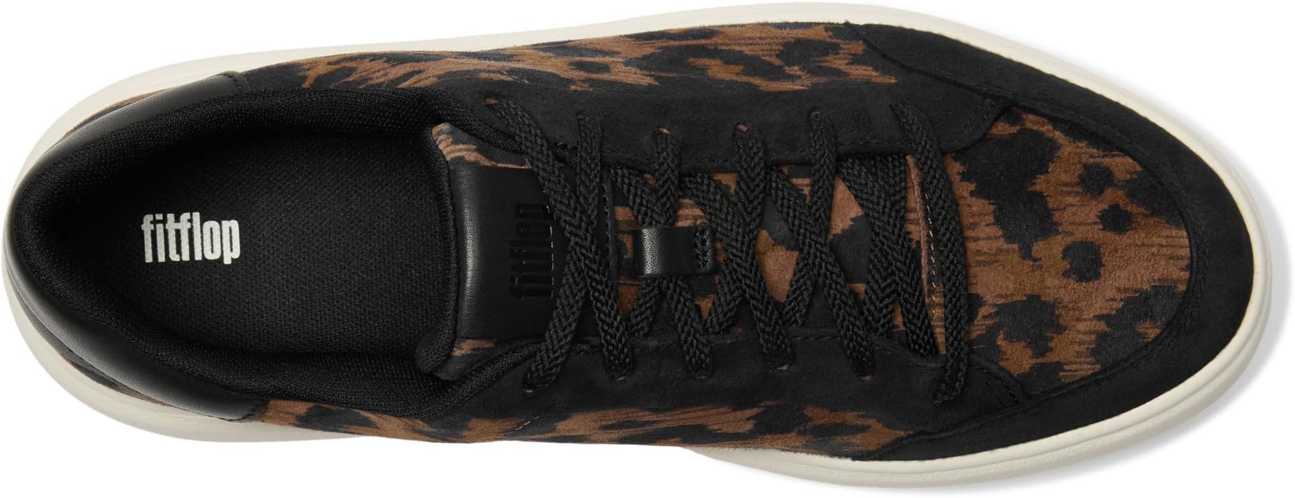 Кроссовки FitFlop Rtg Leopard Suede Sneakers, цвет Black/Chocolate Mix — фото 2