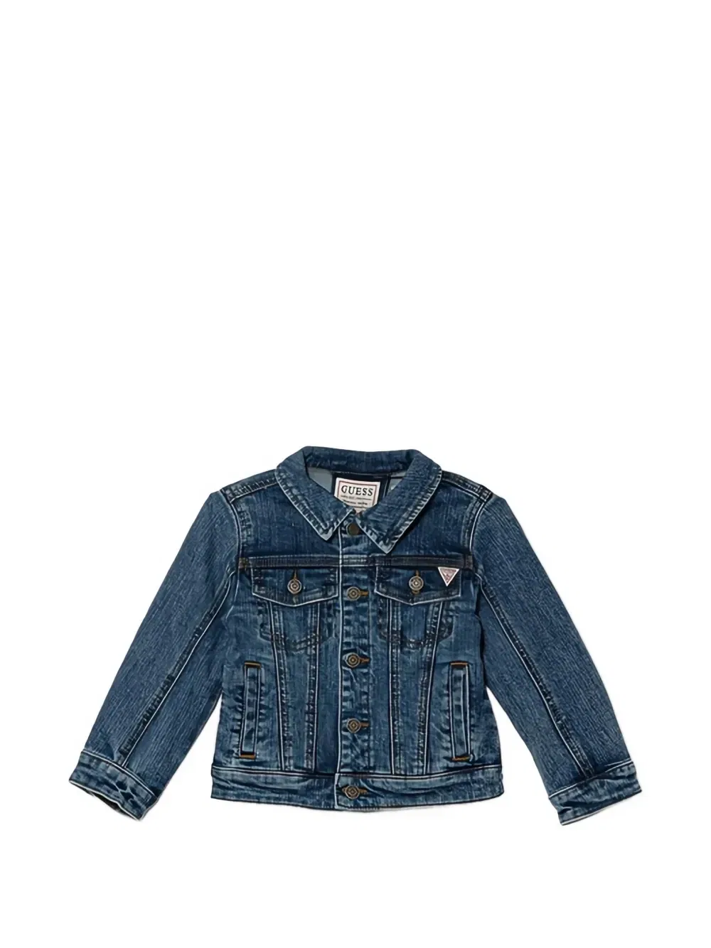 Куртка с вышитым логотипом GUESS Kids, синий