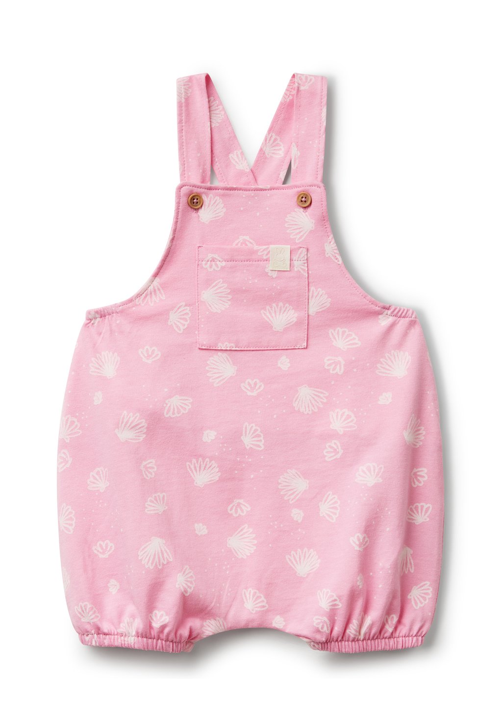 

Комбинезон ADJUSTABLE SHOULDER STRAPS WITH BUTTONS PATCH POCKET ELASTICATED ARMHOLE AND ANKLE CUFFS United Colors of Benetton, фуксия
