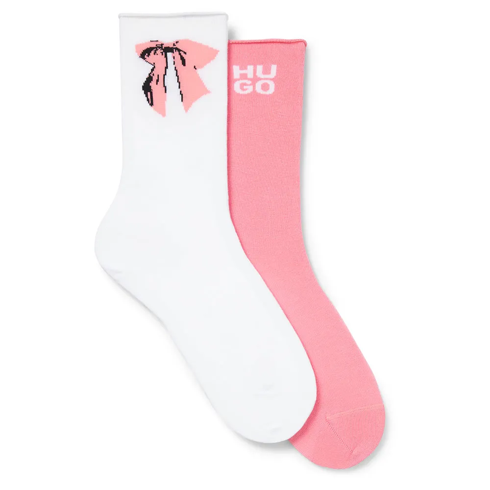 

Носки 2 шт HUGO Pop Bow Quarter, белый