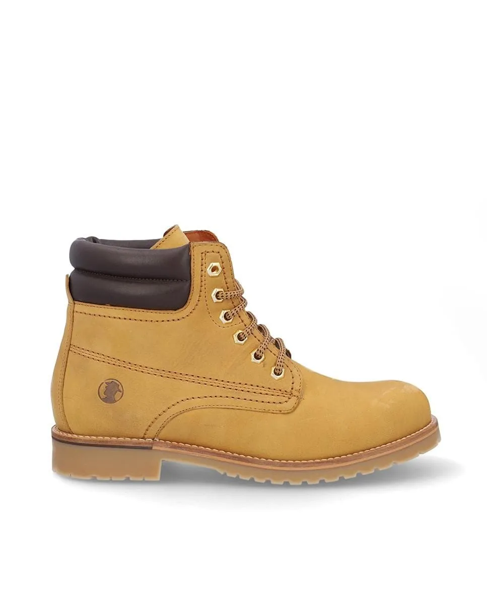 

Мужские кожаные ботинки с гладкой шнуровкой Coronel Tapiocca, горчичный