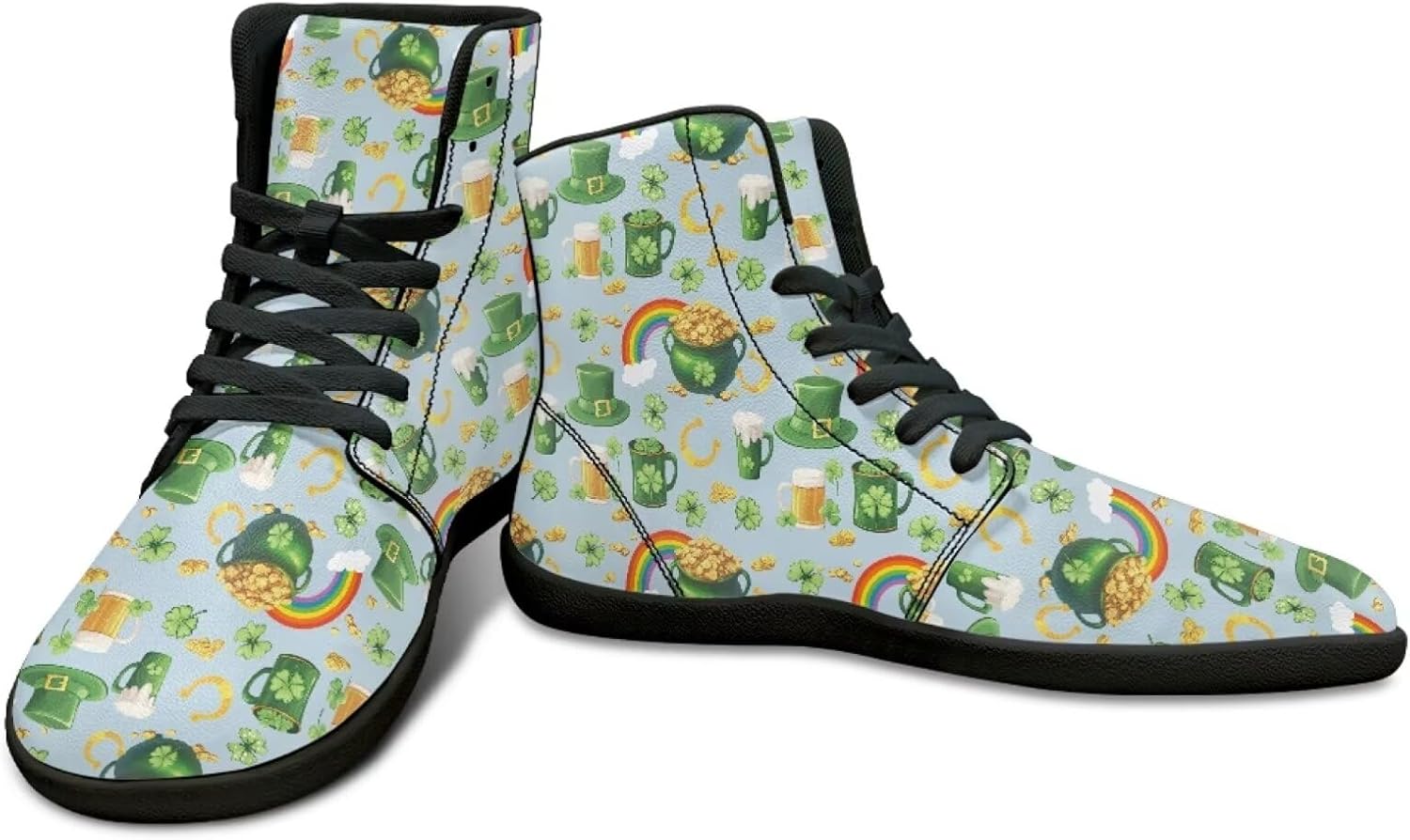 

Высокие кроссовки для бега на День святого Патрика - борцовки из ПУ - заземленная обувь для мужчин Watdotory, St Patrick's Day