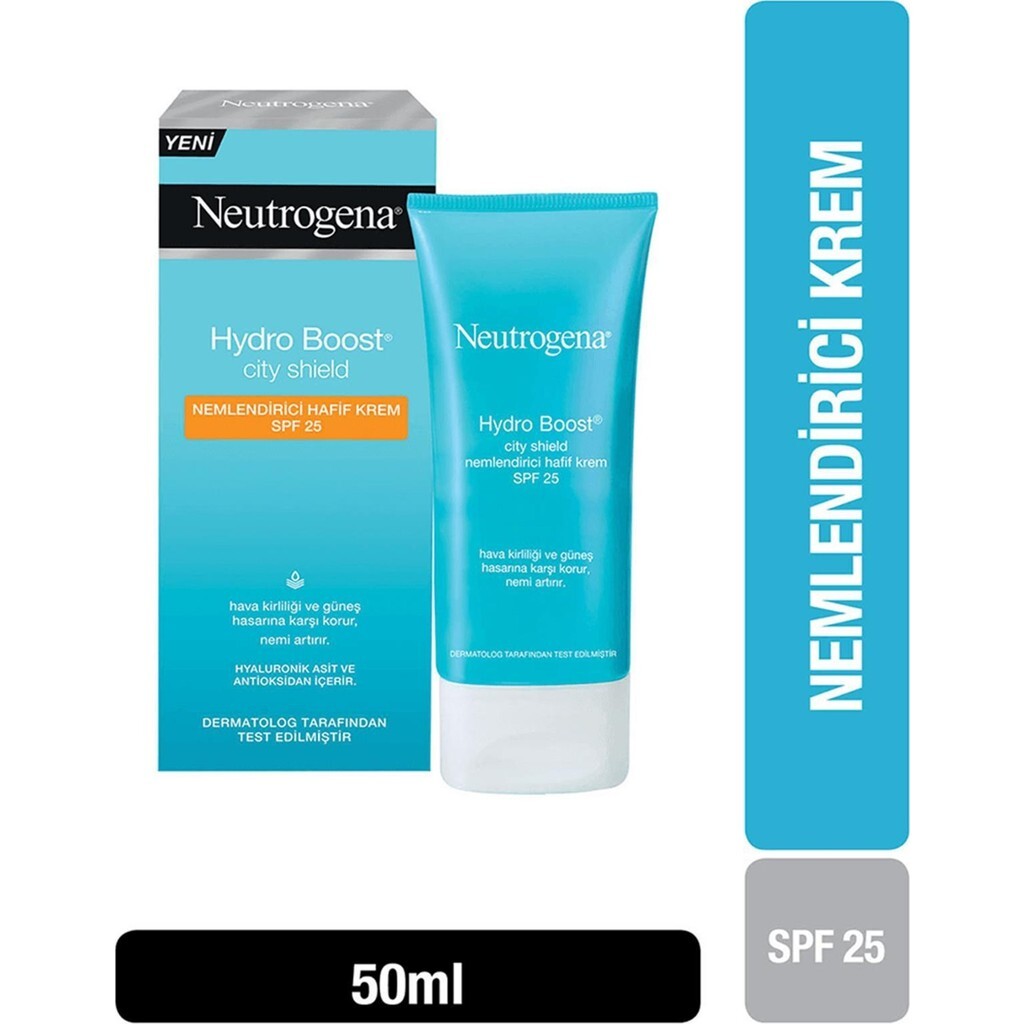 

Солнцезащитный крем SPF 25 Neutrogena Hydro Boost City Shield, 50 мл