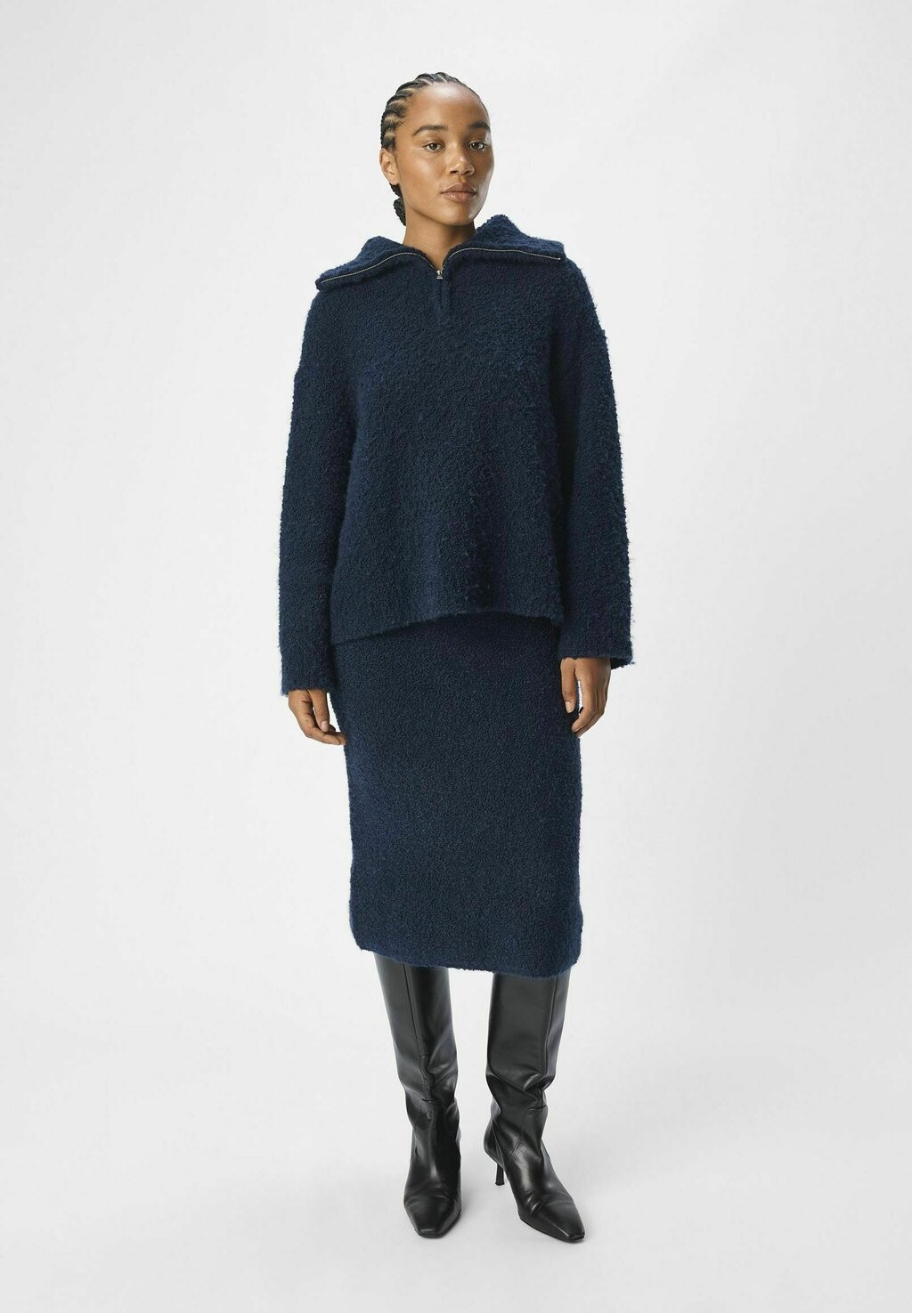 

Джемпер HALF-ZIP Object, темно-синий