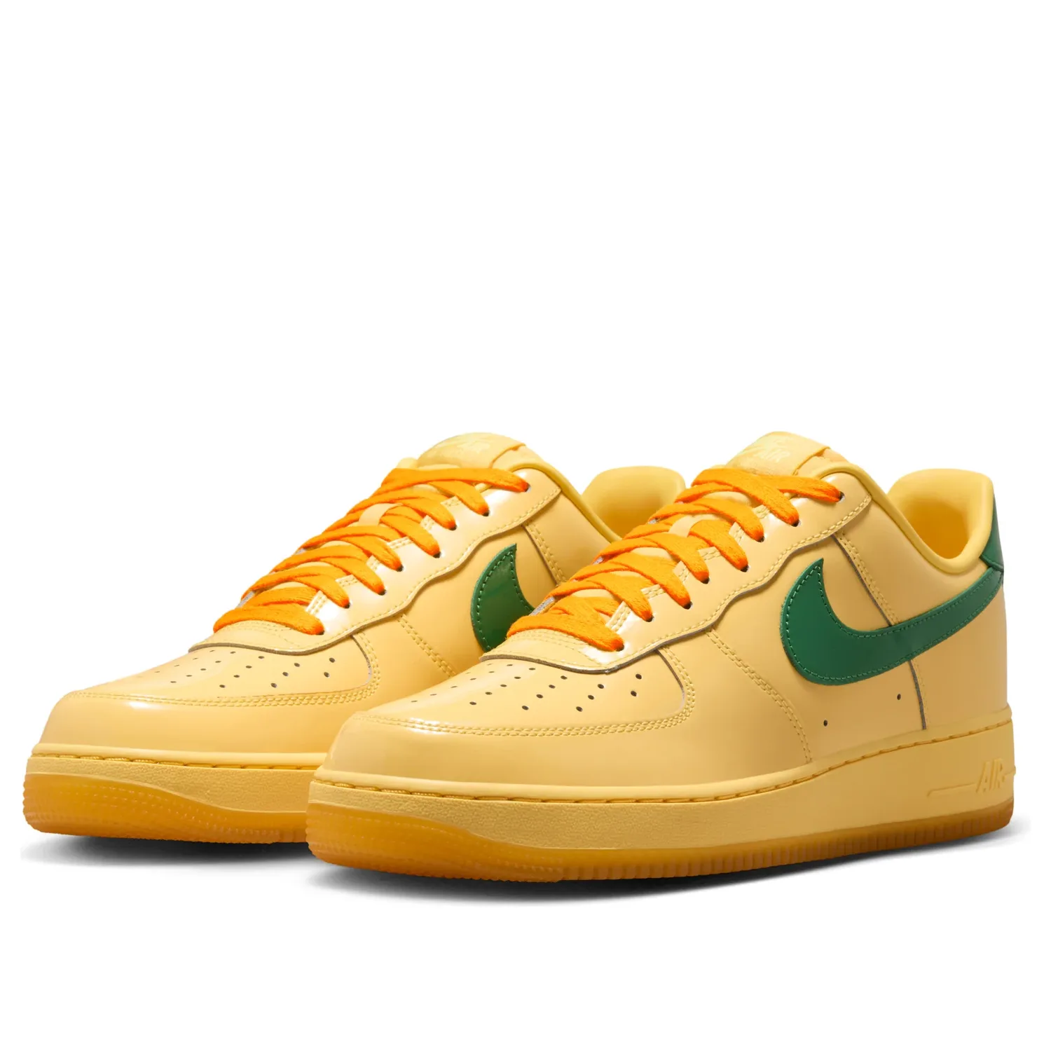Кроссовки Nike Air Force 1 Low 'Topaz Gold Pine Green Patent' — фото 3