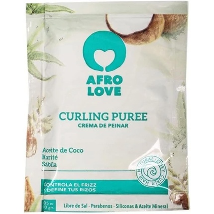 Curling Puree 450 г Крем для формирования локонов с кокосовым маслом, маслом ши и алоэ вера - без силикона и парабенов Afro Love — фото 3
