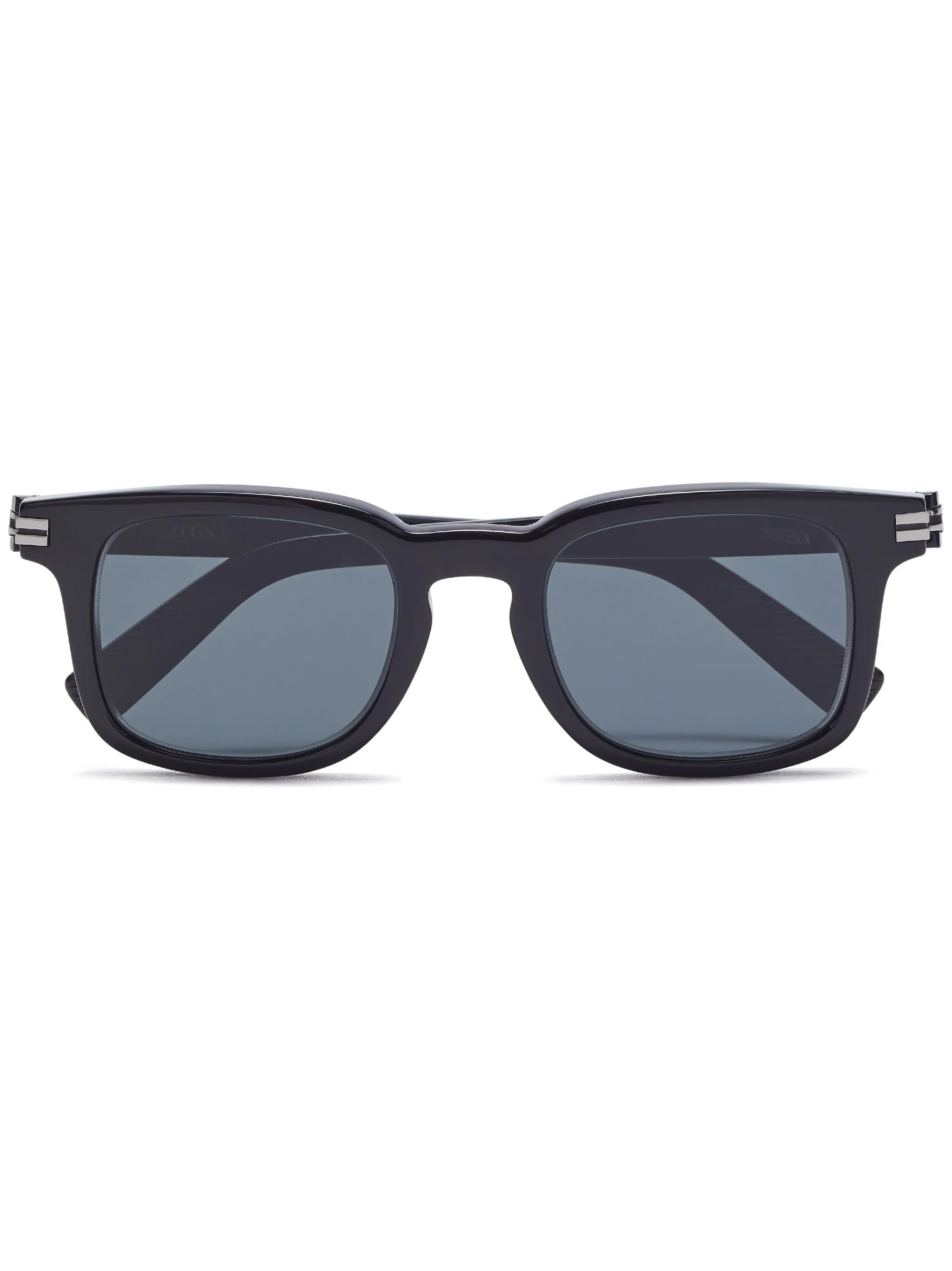 

Солнцезащитные очки в круглой оправе Zegna, черный