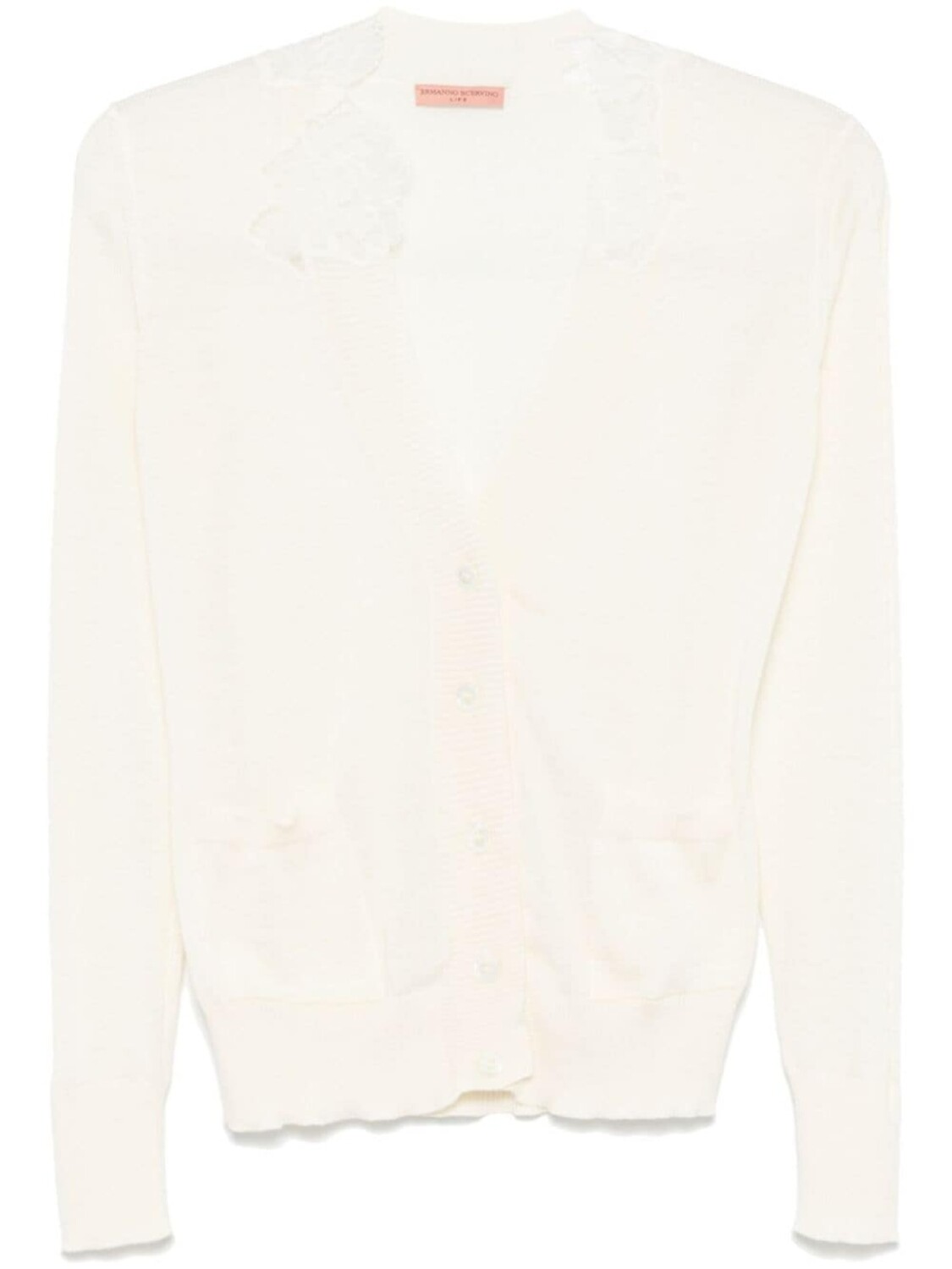 

Кардиган с кружевом Ermanno Scervino, нейтральный цвет
