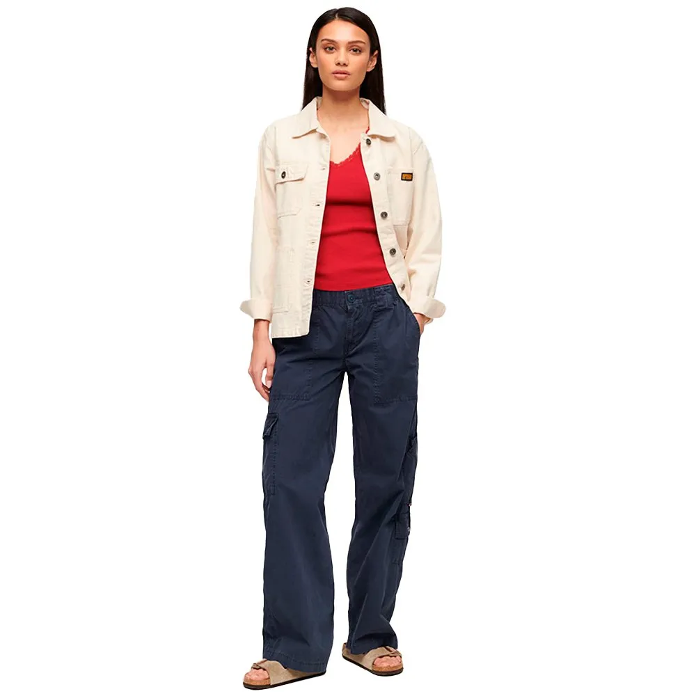 

Брюки карго Superdry Embroidered Cargo, серый