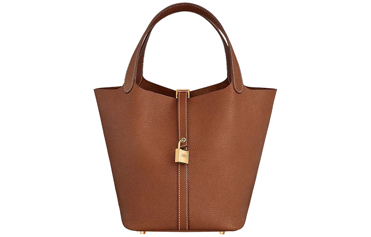 

HERMES Сумка-ведро Picotin Lock из кожи теленка Barenia Faubourg 22 светло-коричневый