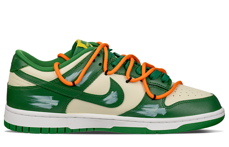 Nike Dunk Low Мужские Оранжево-Зелёные Скейтборд Кроссовки — фото 3