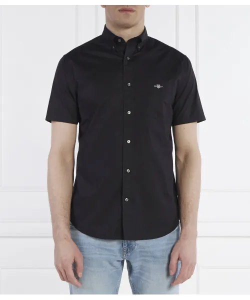 

Обычная поплиновая рубашка Regular fit Gant, черный