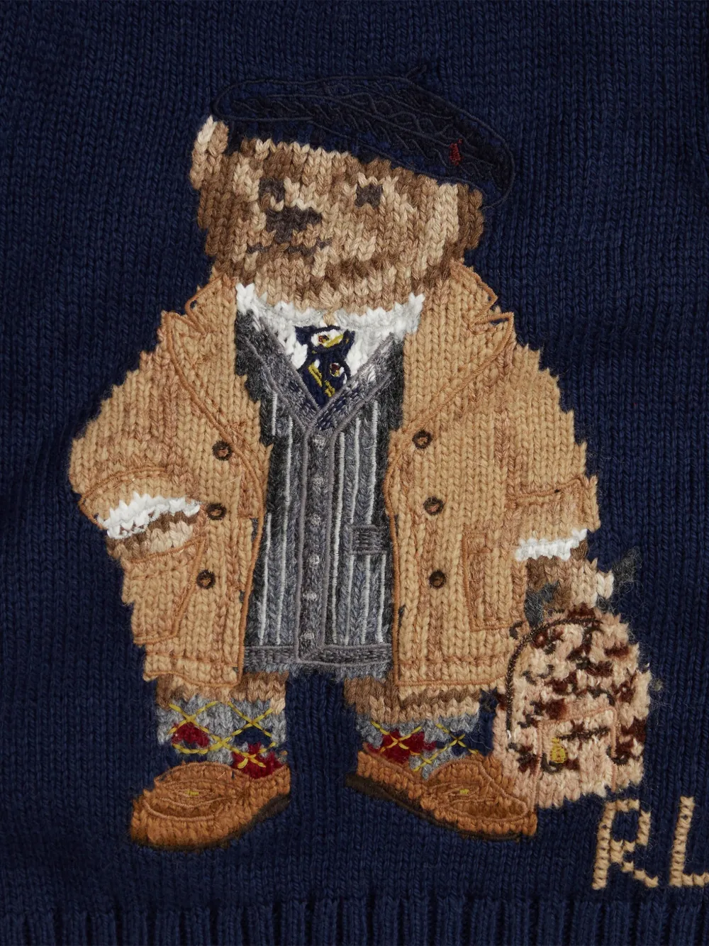Свитер с принтом Polo Bear POLO RALPH LAUREN KIDS, синий — фото 3