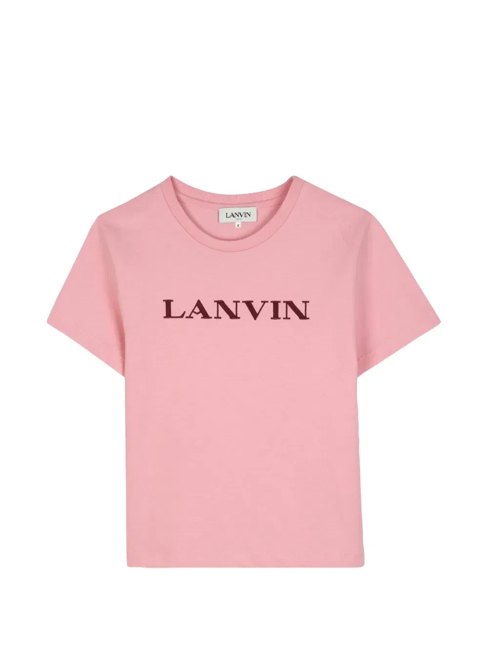 Футболка с вышитым логотипом Lanvin Enfant, розовый