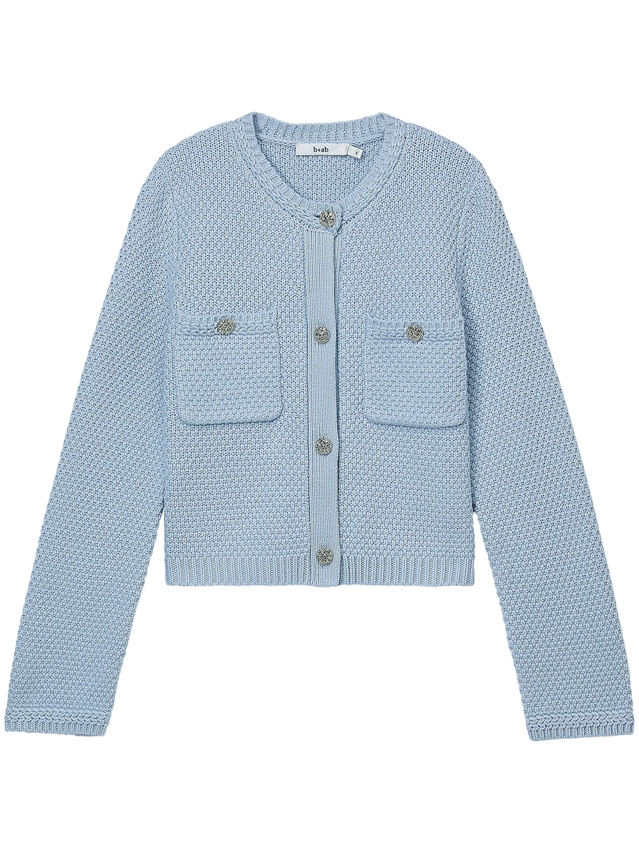 

Кардиган с накладным карманом B+Ab, синий