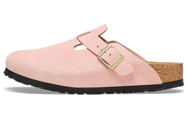 Тапочки boston suede leather narrow fit 'light rose' Birkenstock, розовый — фото 2