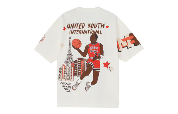 Футболка Air Jordan x Maison Chateau Rouge Crossover Tee 'White Red Brown', белый — фото 2