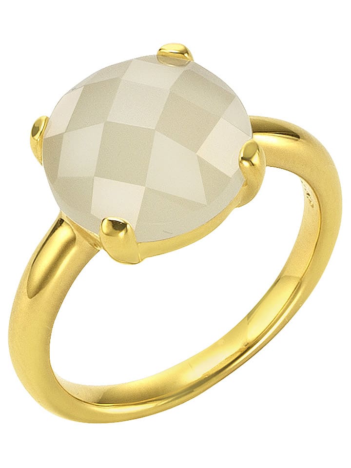 

Позолоченное кольцо с драгоценным камнем Jamelli