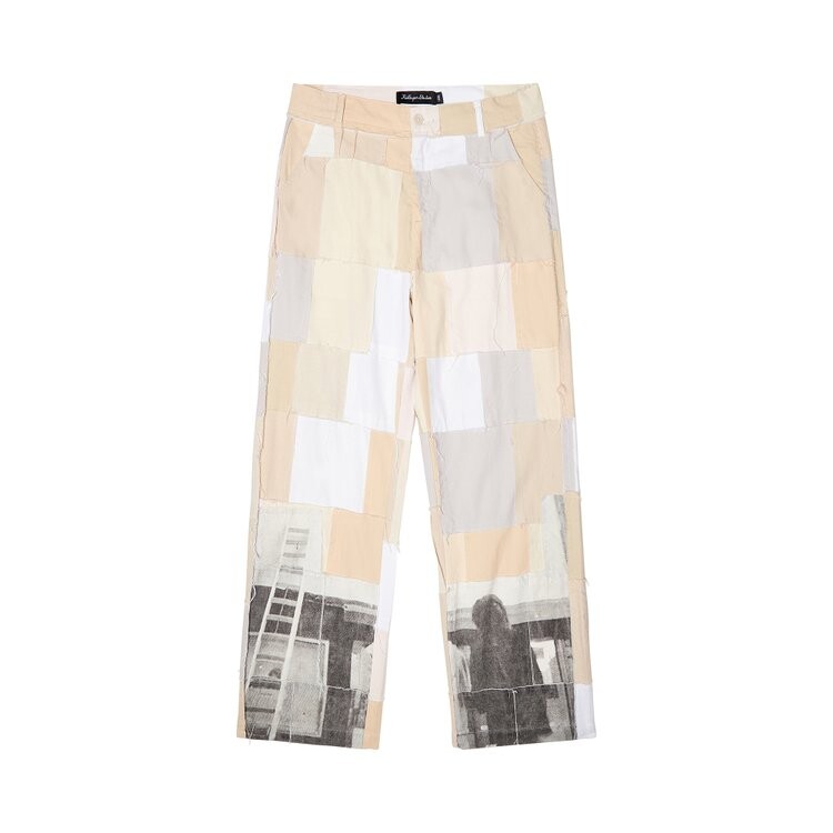 

Брюки KidSuper Patchwork Pant, кремовый, Белый, Брюки KidSuper Patchwork Pant, кремовый