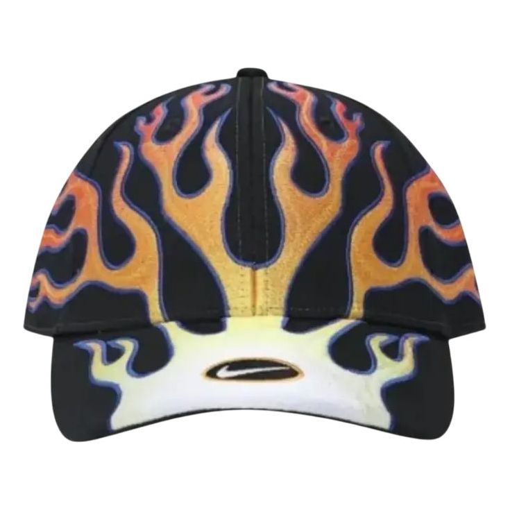 

Бейсболка Nike Club Cap Structured OG Flame Cap 'Black Orange', черный