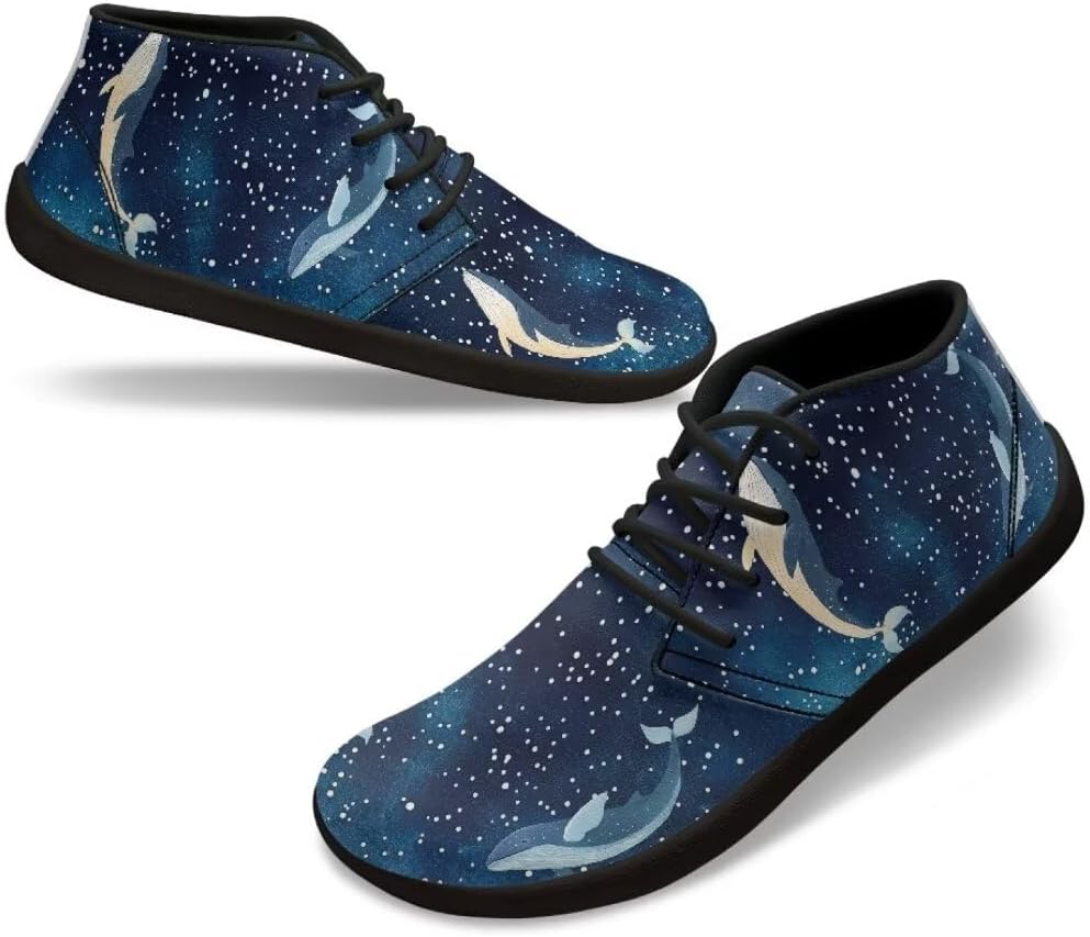 

Широкие кроссовки для ходьбы для женщин и мужчин Fuialdolg, Whale Starry Sky