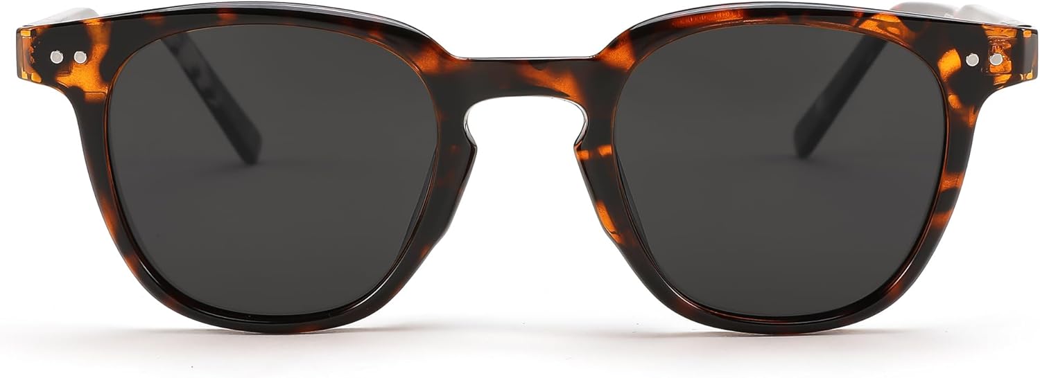 

FEISEDY Классические поляризованные солнцезащитные очки в стиле ретро, ​​круглые солнцезащитные очки для женщин и мужчин, модные очки B0002, 005 Leopard Frame/Gray Lens