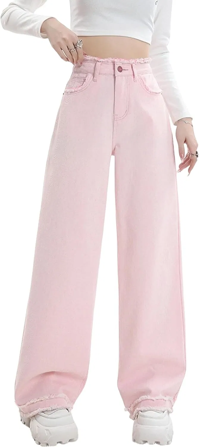 Джинсы свободные Cotton, Pink