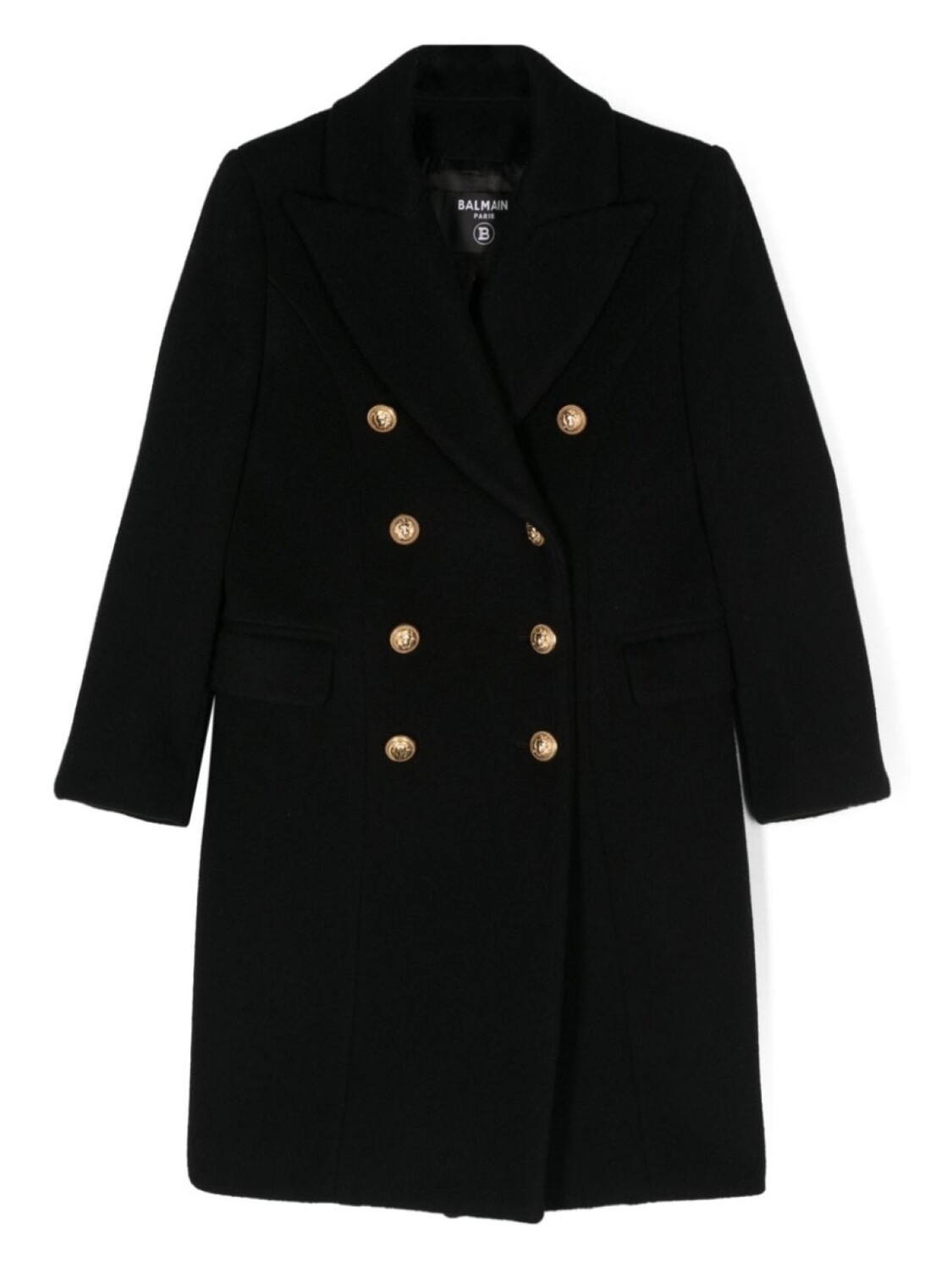 

Balmain Kids двубортное пальто, черный