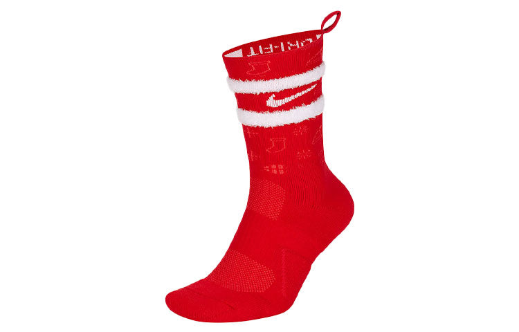 Носки Nike Unisex Elite Crew 'xmas' Sports Socks 1 Packs Red CK6786-657, красный — фото 2