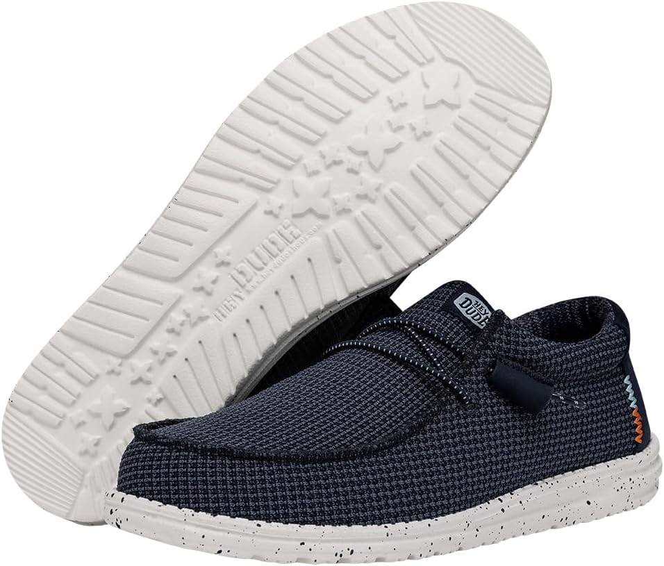 Мужские лоферы без шнурков HEYDUDE Wally Sport Mesh, темно-синий — фото 3