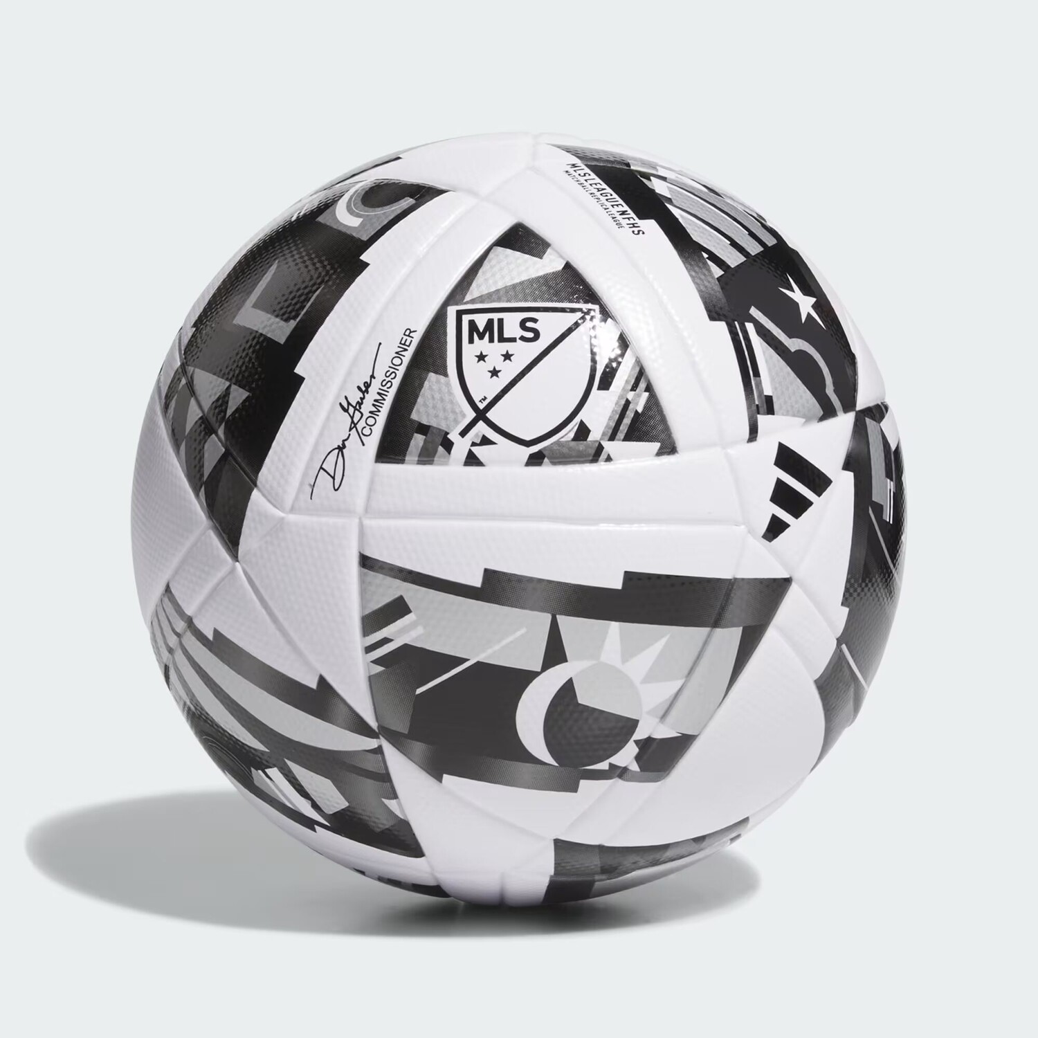 

Мяч NFHS лиги MLS 24 Adidas, цвет White/Black/Silver Metallic