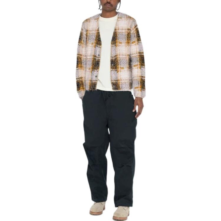 SS23 Кардиган в мохнатую клетку Stussy, цвет Gold — фото 3