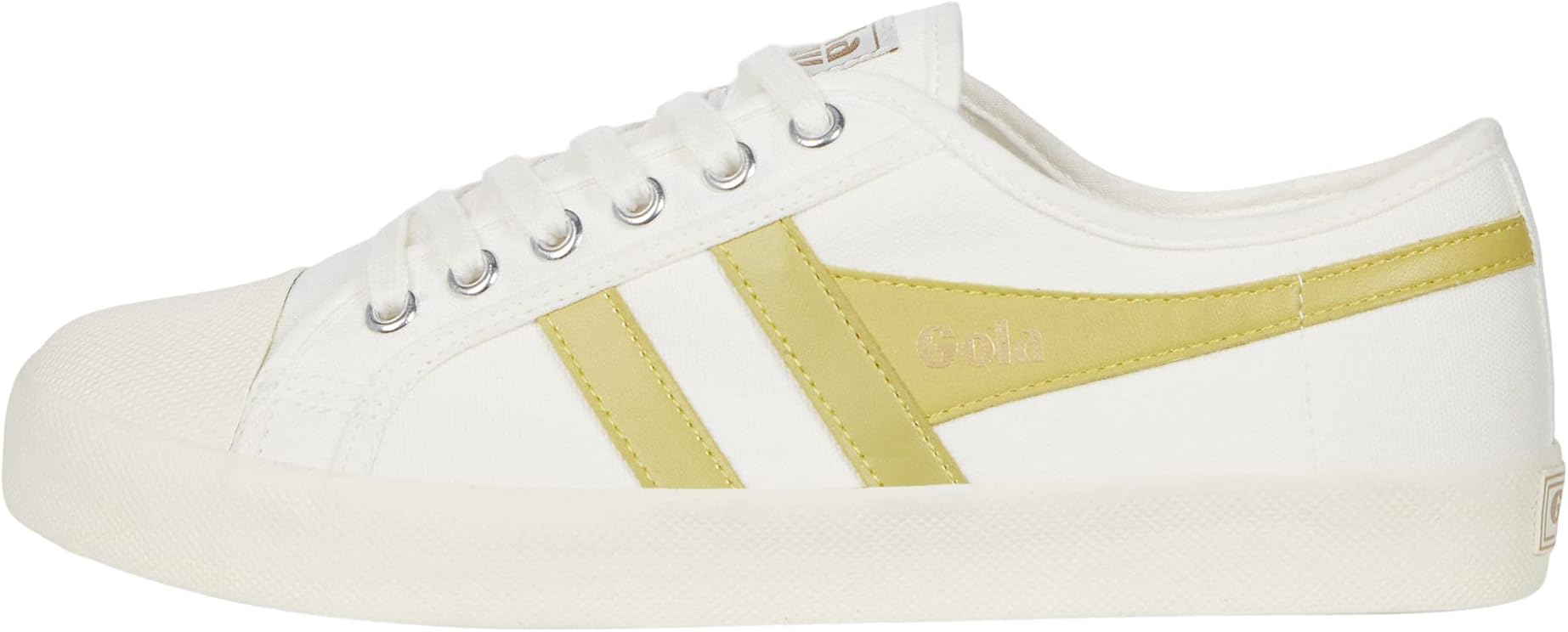 Кроссовки Gola Coaster, Off-White/Lemon — фото 4