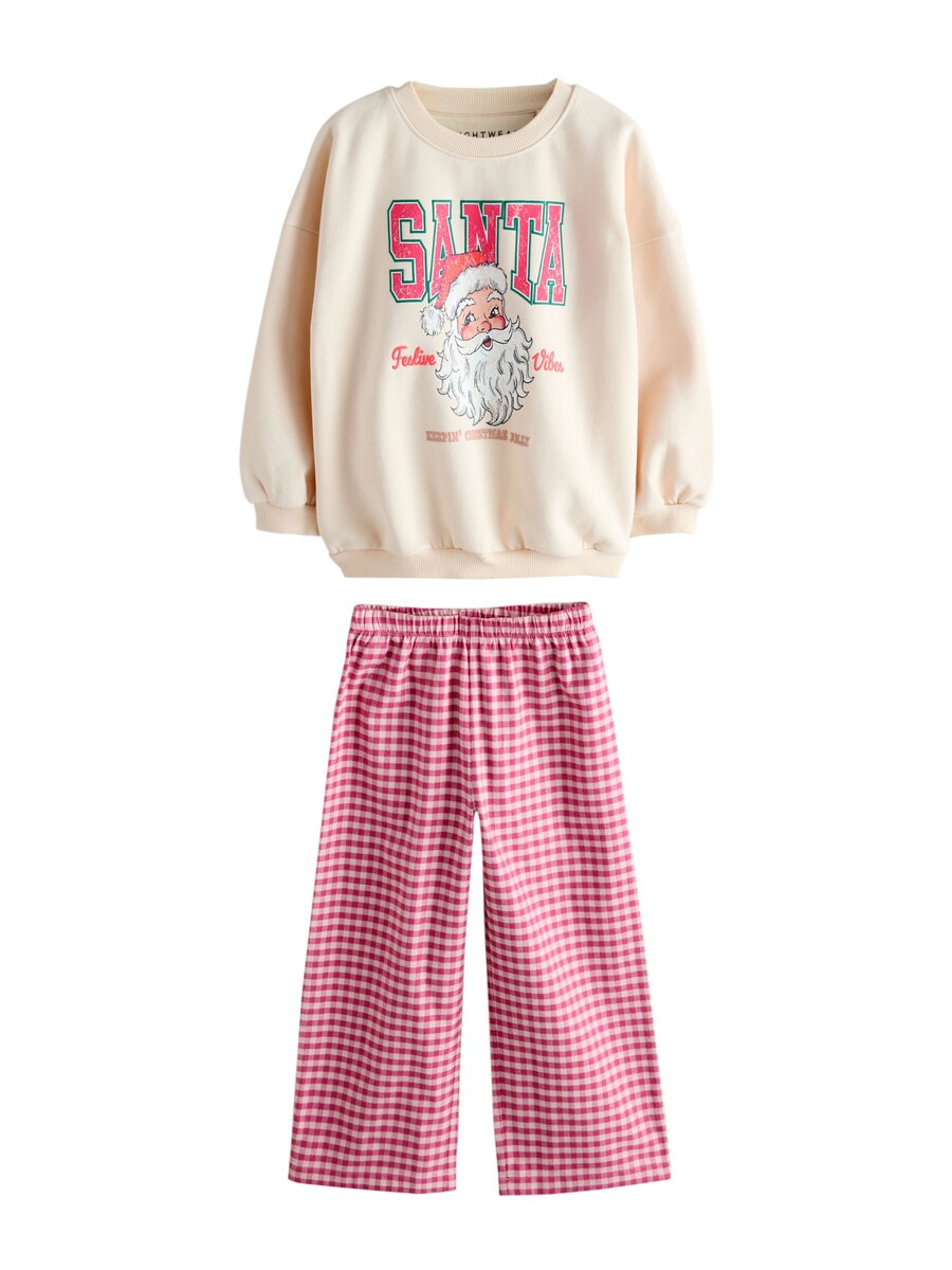 

Пижама Next Santa, светло-бежевый/темно-розовый