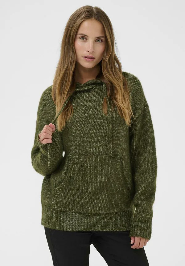 

Вязаная толстовка с капюшоном kauma Kaffe, Ivy Green Melange, Зеленый, Вязаная толстовка с капюшоном kauma Kaffe, Ivy Green Melange