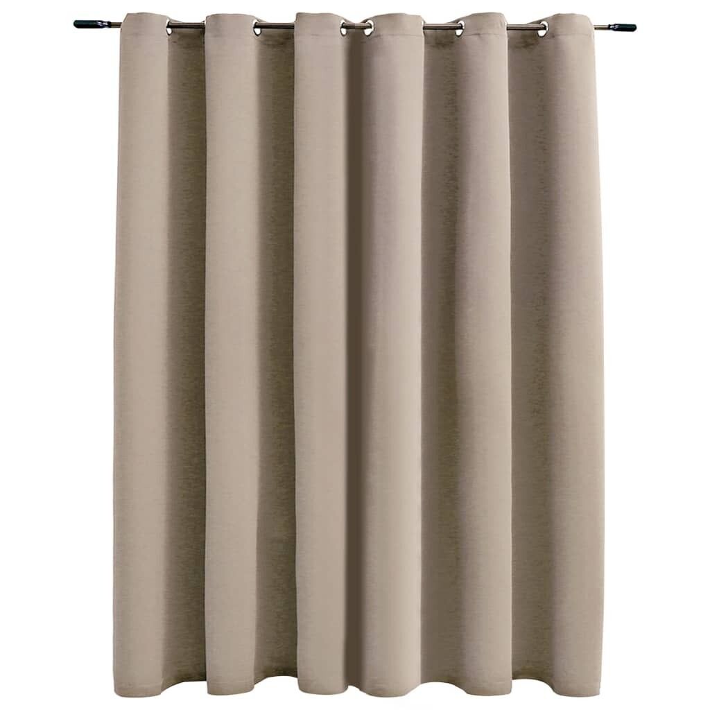 

Плотная штора vidaXL с металлическими люверсами бежевый 290 x 245 см